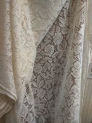 Beautiful LG  Quaker Lace Tablecloth Curtain Spread 80 X 60   (6.5'x... • $14.49