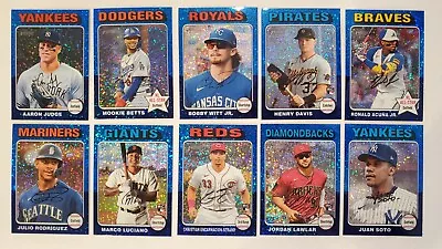 2024 Topps Heritage - BLUE SPARKLE CHROME REFRACTORS - U Pick • $9.95