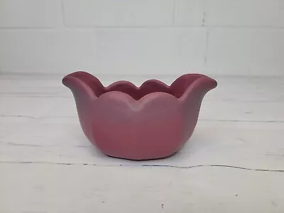 Vintage Van Briggle Pottery Mulberry Oval Tulip Vase Planter Bowl Scalloped Edge • $30