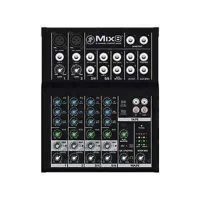 Mackie Mix8 8 Channel Compact Mixer Studio Live Recording Professional Portable • £105