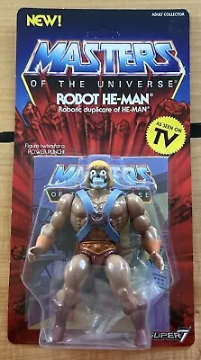 2018 Masters Of The Universe ROBOT HE-MAN Super7 Unpunched 5.5  Figure NIP • $38.99