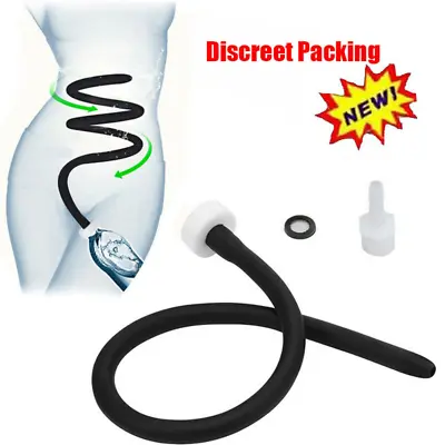 Shower Enema System Vaginal Anal Cleaner Tube Wash Silicone Colon Douche Nozzle • $9.68