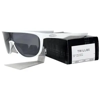 $129.99 • Buy Oakley OO 9318-02 Trillbe Matte White Black Iridium Lens Mens Shield Sunglasses