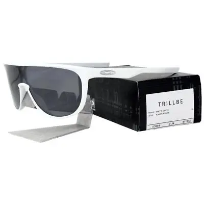 Oakley OO 9318-02 Trillbe Matte White Black Iridium Lens Mens Shield Sunglasses • $124.99