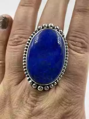 Wedding Day Blue Lapis Lazuli Gemstone 925 Sterling Silver Ring All Size • $15.89