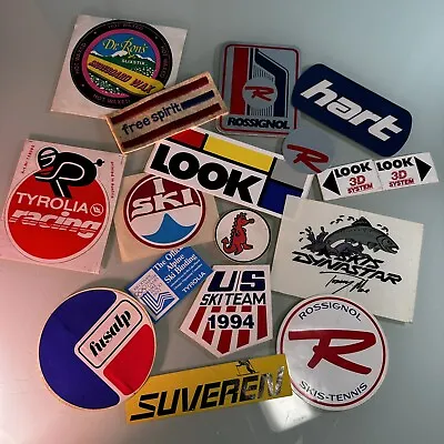 16 VTG 1970s 80s 90s Ski Skiing Stickers Patch Fusalp Rossignol Tyrolia Dr Ron’s • $42