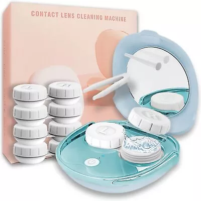 Portable Ultrasonic Contact Lens Cleaning Machine With USB Charger And Solution • $55.98