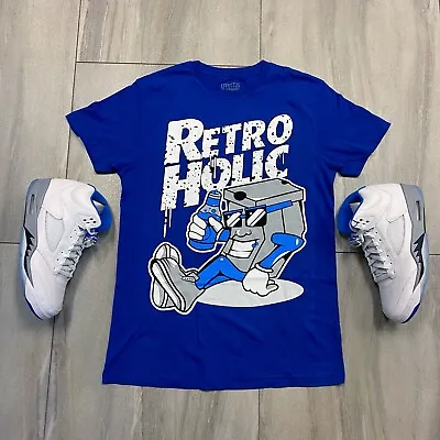 Tee To Match Air Jordan Retro 5 Stealth Sneakers. Retroholic Tee • $26.25