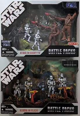 Star Wars Battle Packs - Lot Of 2 - 30th Anniversary Kashyyyk Felucia - NIB • $79