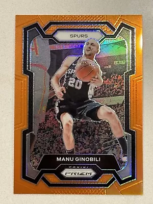 2023-24 Panini Prizm San Antonio Spurs Manu Ginobili Orange Prizm #’ed 31/49 • $14.95