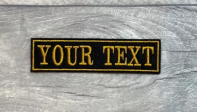 1 Line Name Custom Personalised Patch Sew On Biker Scooter Fancy Dress • £3.94