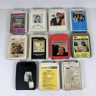 Vintage 8 Track Cartridge Tapes Bundle X 11 Assorted Untested • $50