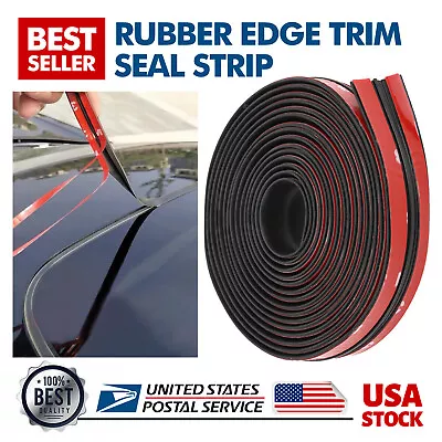 Black T-Type Rubber Sealing Strip Weatherstrip 10ft Car Body Edge Trim Door • $9.99