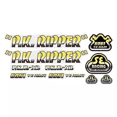 SE Racing - 80'S PK Ripper DRIPPY FONT Decal Set In YELLOW/BROWN - Old School Bm • $60.50