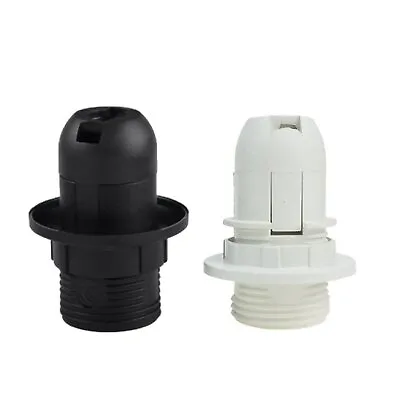 Bulb Holder Small Screw E14 SES Black / White Plastic Lamp Holder For Table Lamp • £4.49