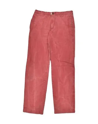 MURPHY & NYE Mens Straight Chino Trousers W32 L34 Red Cotton AL06 • $17.01