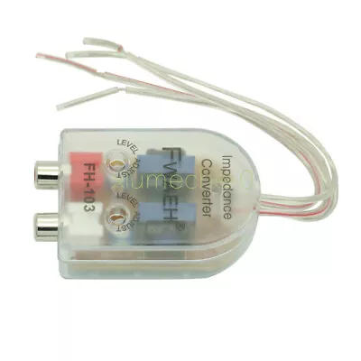 Level Car Speaker High To Low Impedance Converter 2 Channel RCA Line Out • $2.66