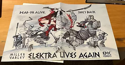 Vintage MARVEL Elektra Lives Again Store Promo Poster 11 X17  Frank Miller NM • $24.99