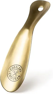 Cobblers Choice Metal Shoe Horn - Made In The USA - Designed 8- Antique Brass • $16.77