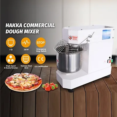 Hakka 5 Qt Dough Mixer Commercial Sprial Mixer Food Pizza Bakery Mixer Machine • $611.31