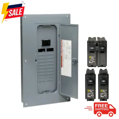 $138.51 • Buy Square D 100 Amp 40 Circuit 20 Space Indoor Main Breaker Box Panel Load Center