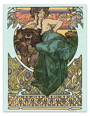 Untitled 1902 By ALPHONSE MUCHA Art Nouveau Poster -Unframed- Premium Art Print • $10.95