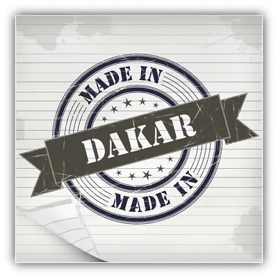 Made In Dakar Grunge Paper Travel Stamp Car Bumper Sticker Decal • $2.75