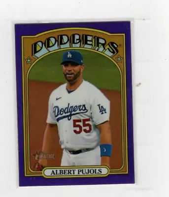 2021 Albert Pujols Topps Heritage Chrome PURPLE Refractor #687 Free Ship (D-380) • $4.95