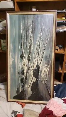 1968 Violet Parkhurst Original Oil Painting Signed By Artist - Sunset Surf • $1500