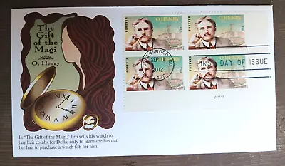 O. Henry Master Storyteller Gift Of The Magi Fleetwood Cach Fdc 2012 Plate#block • $3.45