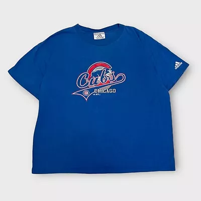 Vintage Chicago Cubs Shirt Mens XL Blue Baseball Classic MLB Illinois Adidas • $12