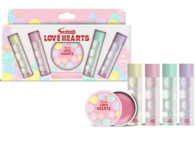 SWIZZELS Love Hearts Lip Balm Lip Gloss Collection 5pcs Gift Set ~Great Gift~ • £12.50