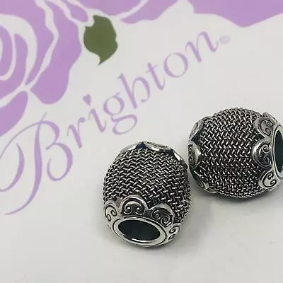 2 Brighton Silver  Glam Mesh Beads   2 Nwot • $10.79