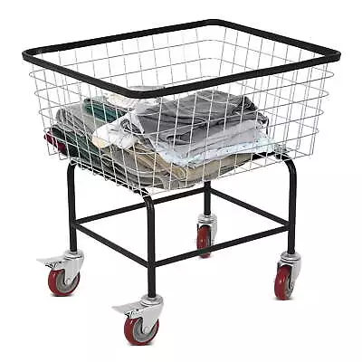 Rolling Laundry Cart With 360° Swivel Brake Casters 2.5 Bushel Large Capacity • $153.83