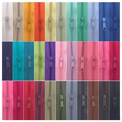 £1.99 • Buy Zipper Tape Nylon Size Coil Spiral Continuous Zip Zipper 2 Sliders Per 1m No. 3