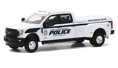 GreenLight 46040F  2019 Ford F-350 Dually Fort Lauderdale PD Diecast Truck 1:64 • $5.56