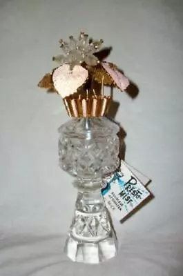 Vintage Irice Perfume Crystal Atomizer Flower Rhinestones Not Used Presto Mist • $89.10