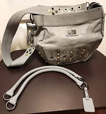 NEW - MICHE - Demi Bag LUXE Shell -  Annecy  -gray Leather Handles & Carabiners • $22.95