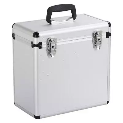 Records Storage Case 12  Vinyl Case LP50 Record Box DJ Collection Box Silver • £29.99