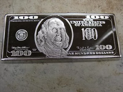 $500 • Buy $100 Federal Reserve Note Pure Silver  1 Troy Lb Pound  Silver Bar  12 Troy Oz