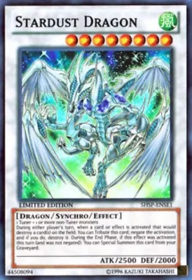 £6 • Buy Yugioh-Stardust Dragon-Super Rare-Limited Edition-SHSP ENSE1 (LP)