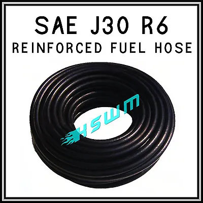 £1.08 • Buy Rubber Reinforced Fuel Hose Cotton Braided Petrol Oil Diesel Pipe Tube SAE J30R6