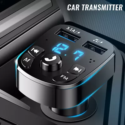 Car Bluetooth Wireless FM Transmitter Car MP3 Player Radio 2 USB Charger#~ • £5.99