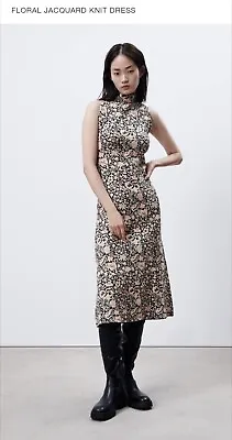 £5 • Buy Zara Floral Jacquard Knit Dress - Size S