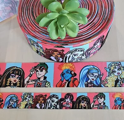 7/8 & 1.5 (1 YD) Monster High Ribbon Holt Hyde Giant Bomb Water Monster Ghoulia • $1.40