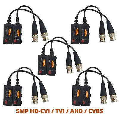 HD 5mp CCTV Video Balun Connectors Passive AHD/TVI/CVI/CVBS Signal Transceivers • $24.99