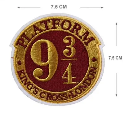 Platform 93/4 King Cross London Hogwart Sew On Or Iron On Embroidery Patches • £2.59