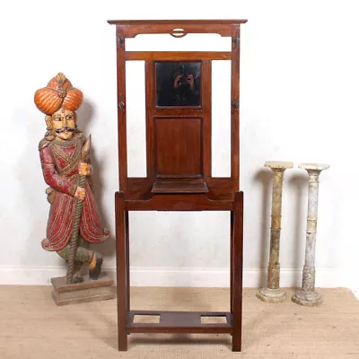 Antique Hallstand Carved Oak Wood Hat Coat Stick Hall Stand • £240