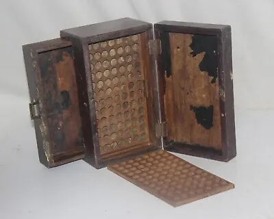 1950 Vintage Wooden Medical Box Inside Test-tube Glass Flask Holder Old Original • $250