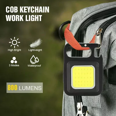 Mini COB Flashlights Bright Rechargeable 800 Lumens Keychain Small Flashlight • $1.99